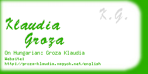 klaudia groza business card